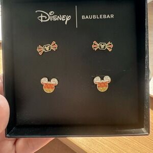 Disney Baublebar Candy Corn Mickey‎ Mouse Stud Earrings Set Women